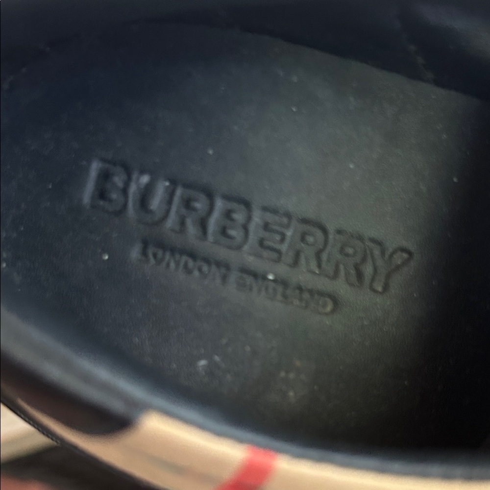 Burberry Kids Checkered Tan and Black Sneakers - Picture 2 of 4